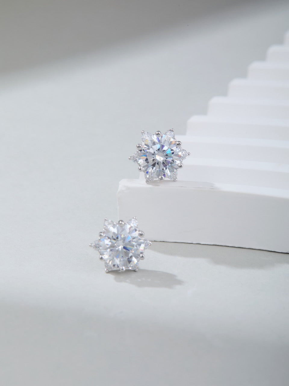 Snowflake Cluster Stud Earrings