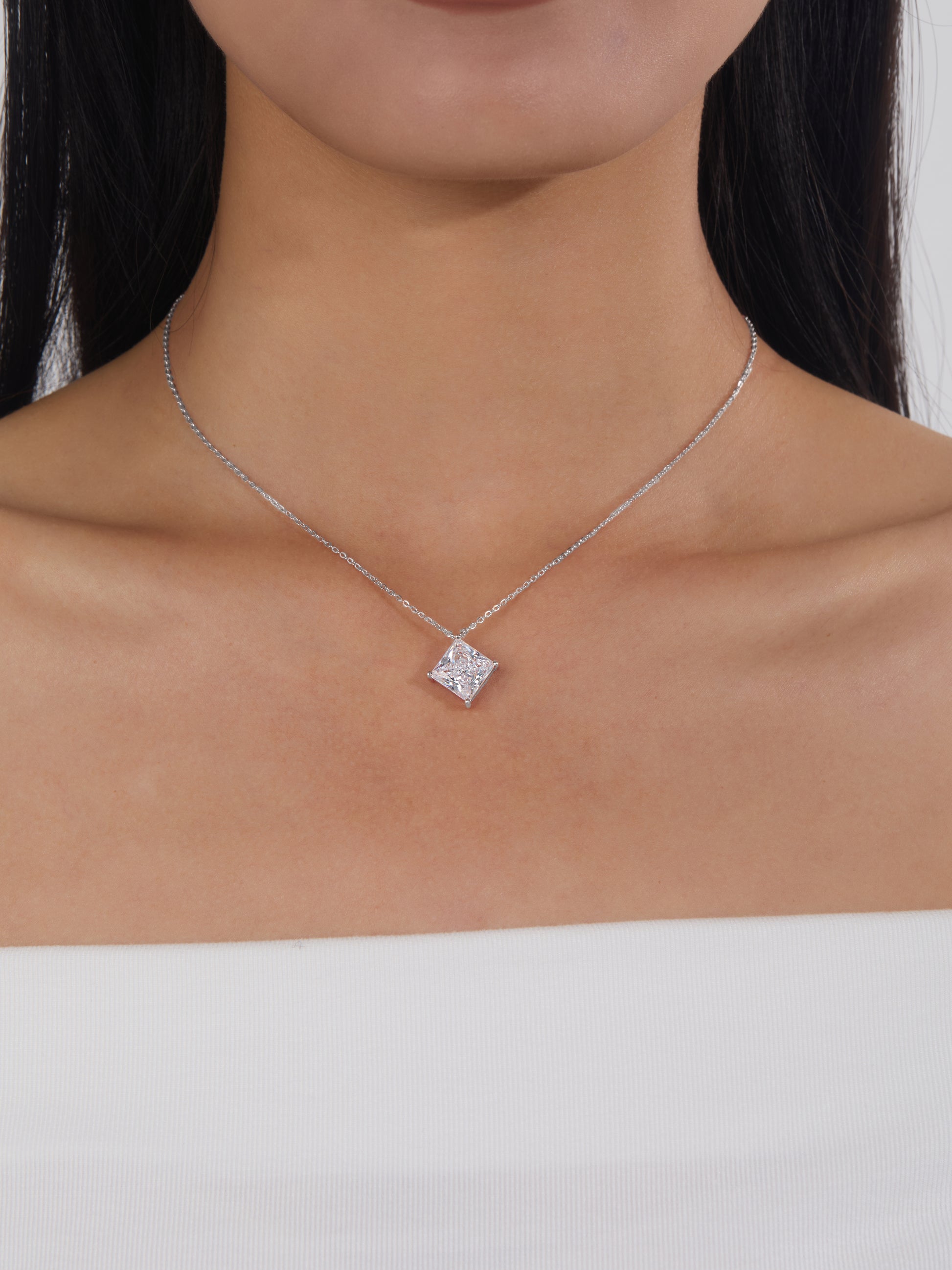Princess Solitaire Necklace