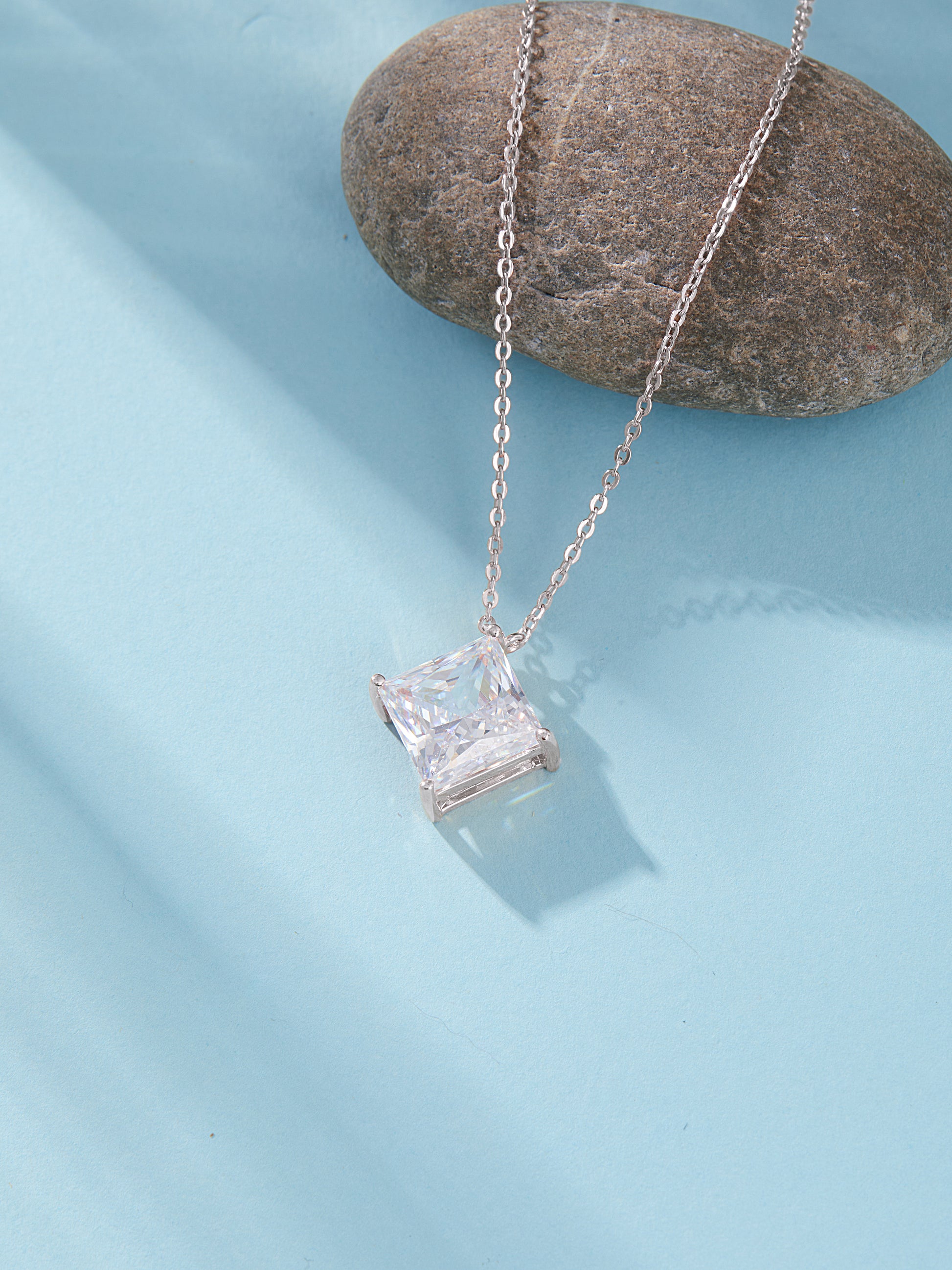 Princess Solitaire Necklace