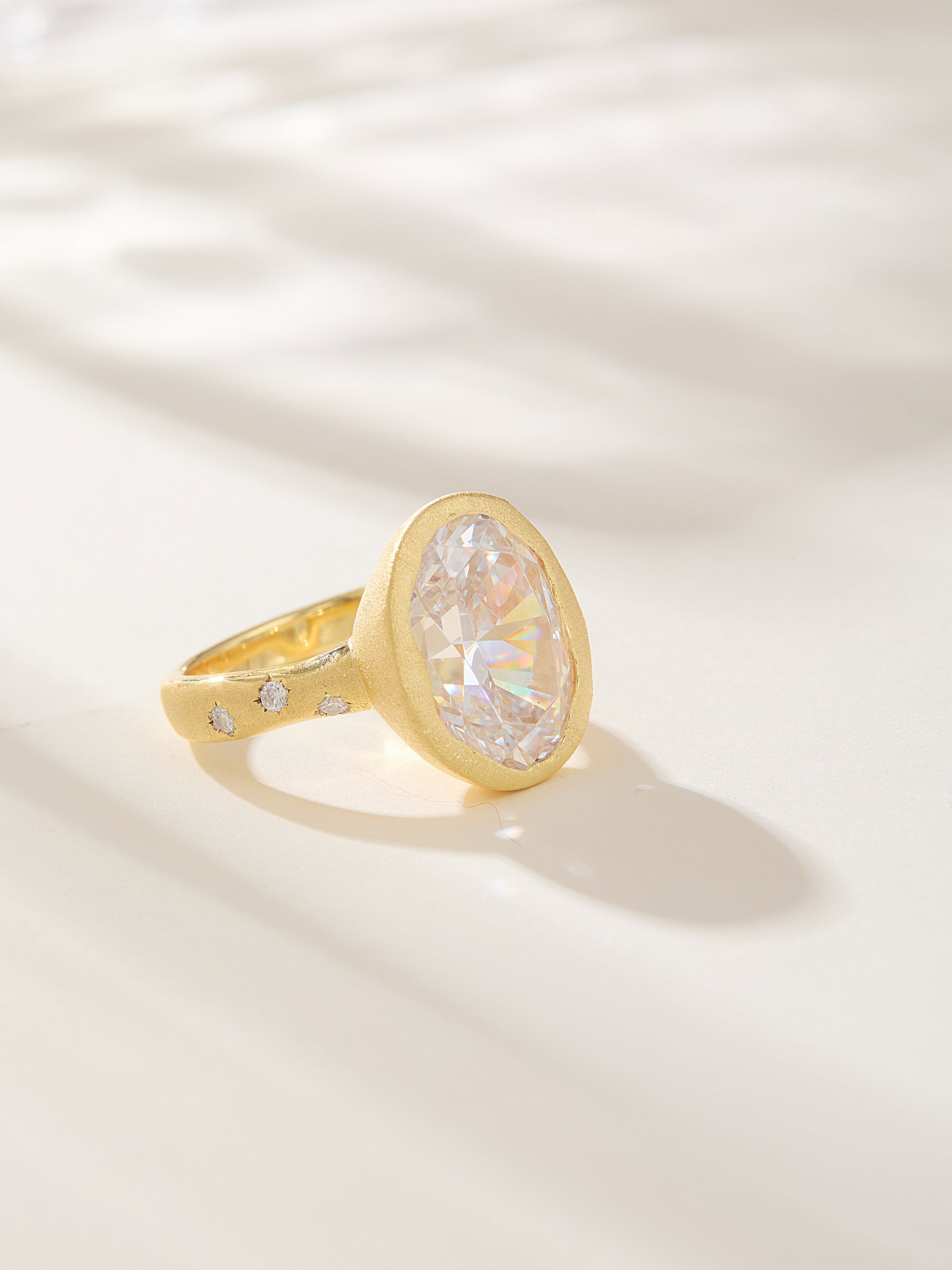 Oval Star Bezel Ring