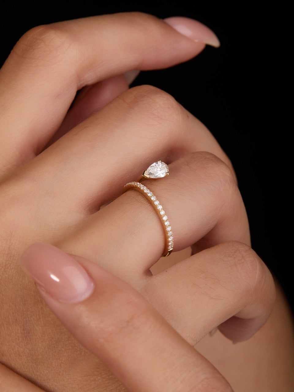18K Lab Diamond Lumina Drop Ring (IGI)