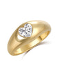 Chunky Heart Signet Silver Ring