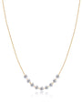 18K Gold Curved 9-Stone Lab Diamond Smile Necklace (IGI)