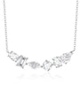 Mixed Cut Curved Necklace