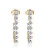Baguette-Cut C-Hoop Earrings