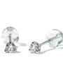 10K 0.05ct Round Brilliant 3-Prong Stud Earrings