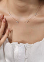 Dainty Gold Cable Lab Diamond Necklace (IGI)