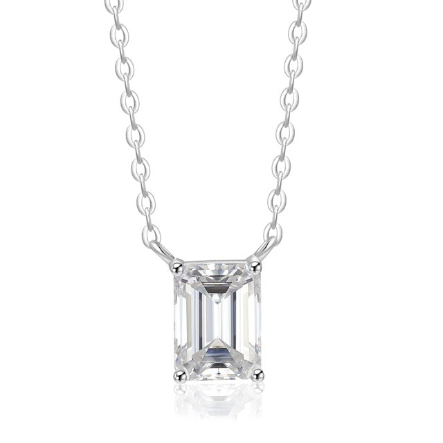 Radiant Cut Solitaire Necklace