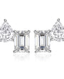Pear & Emerald Cut Stud Earrings