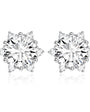 Snowflake Cluster Stud Earrings
