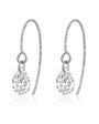 Pear-Cut Dangle Fishhook Earrings