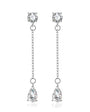 Pear-Cut Dangle Drop Earrings