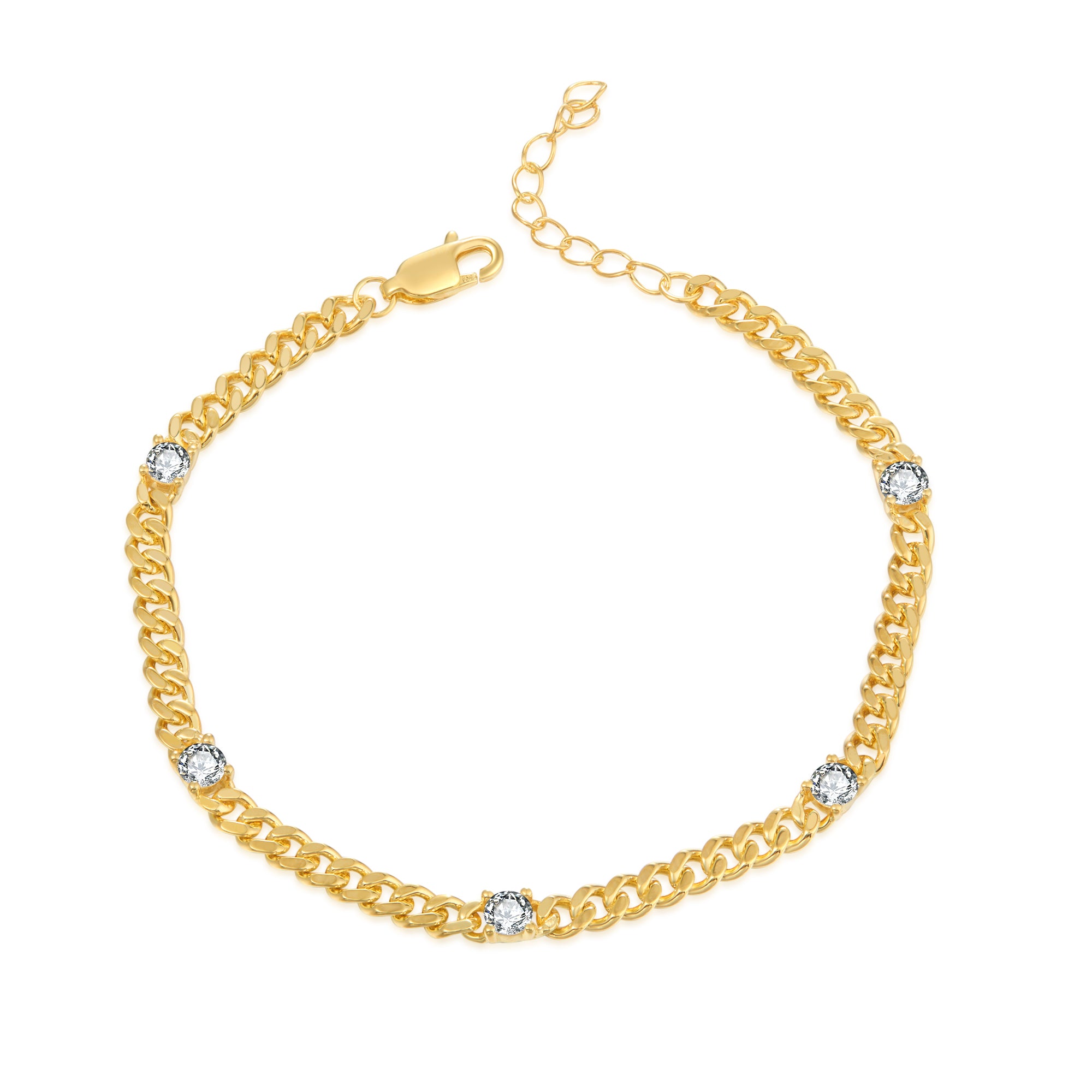 Curb Chain Station Bracelet