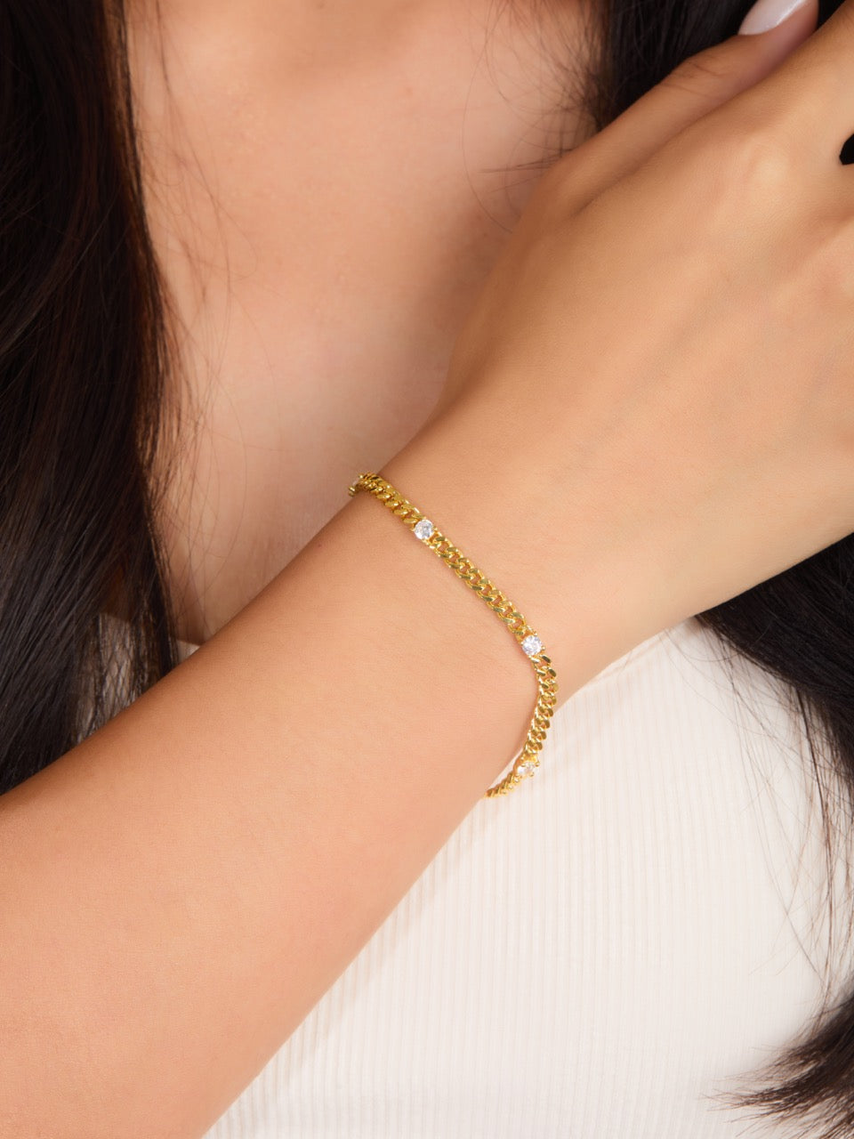 Curb Chain Station Bracelet