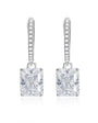 Radiant-Cut Drop Earrings