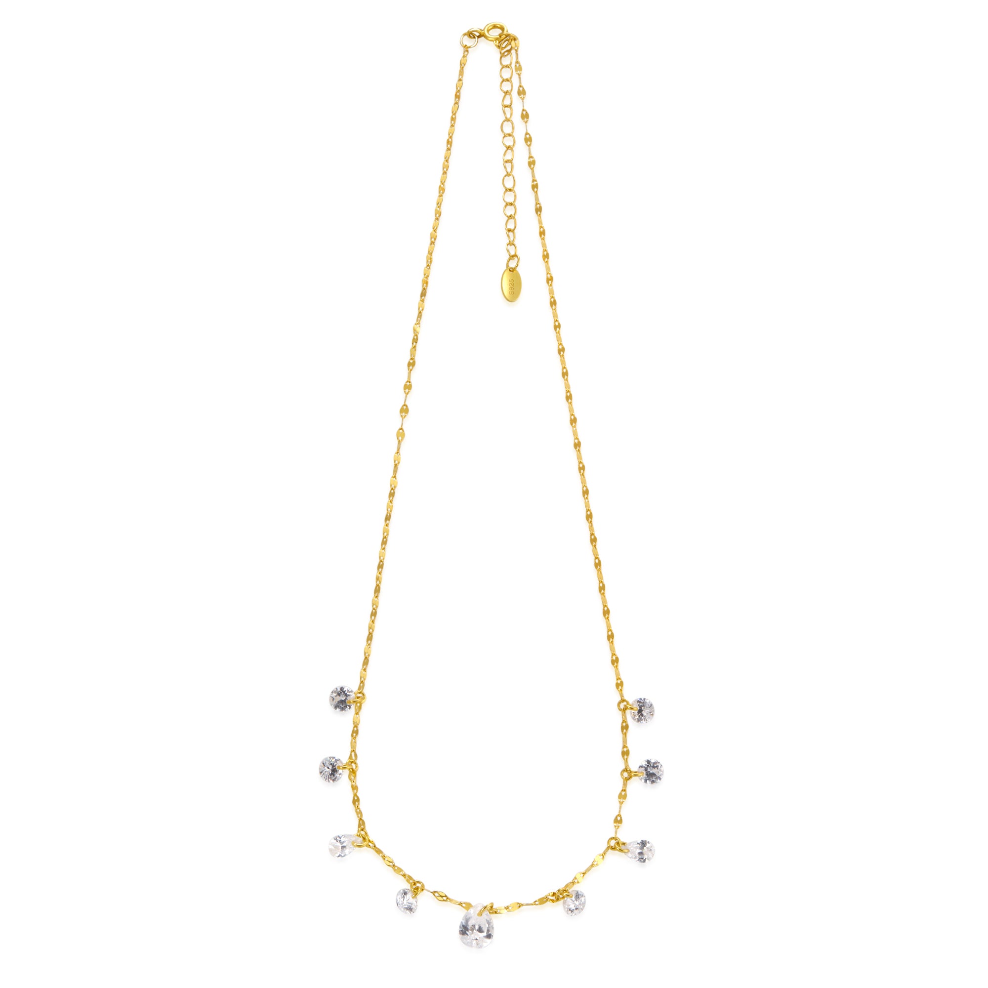 Graduated Drop Station Necklace