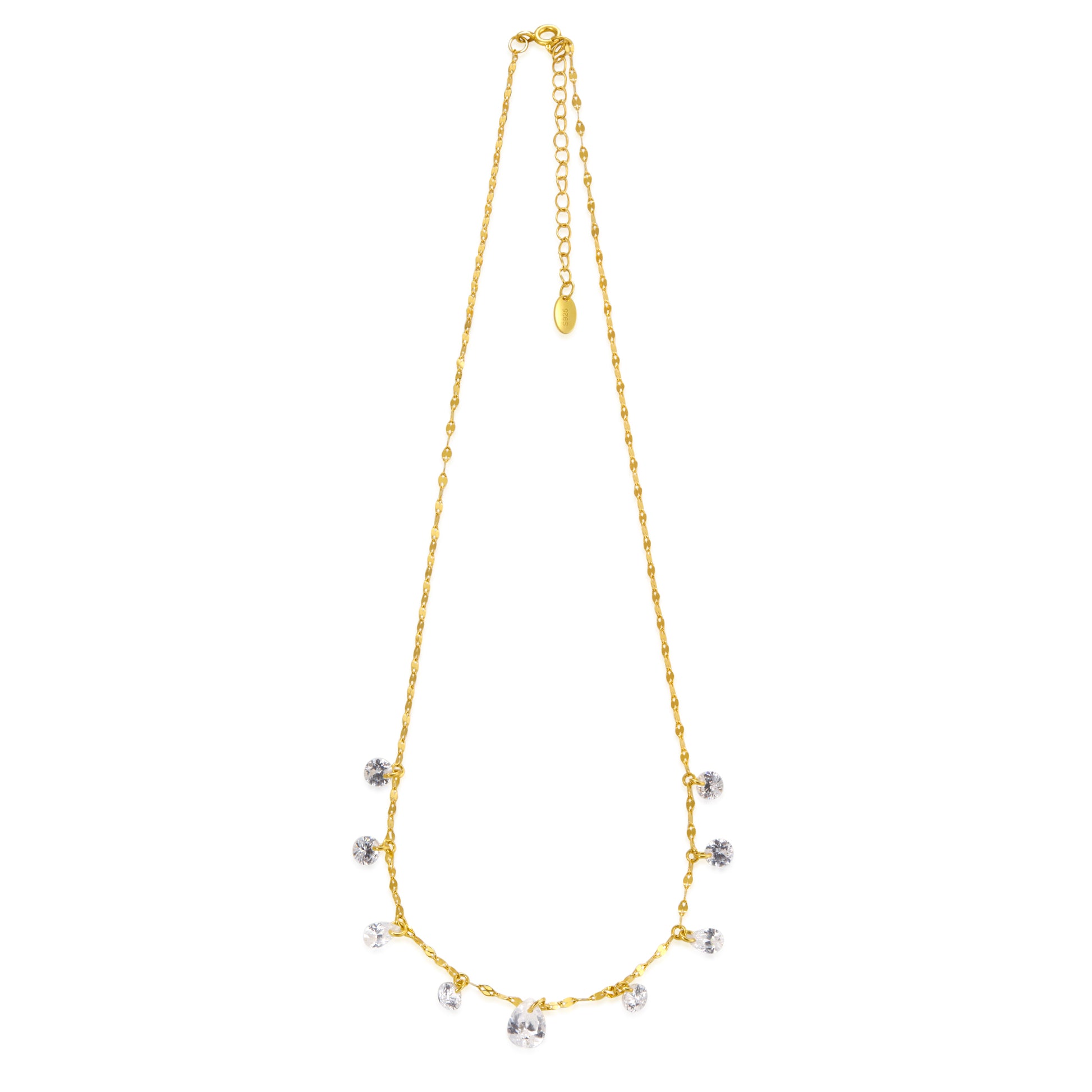 Graduated Drop Station Necklace