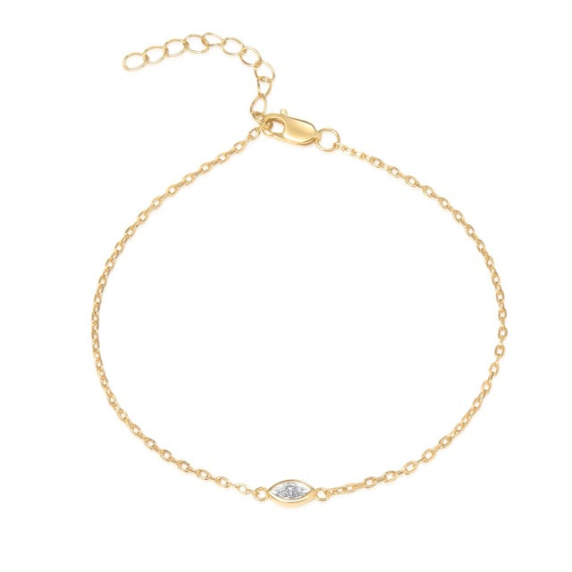 Marquise Cut Curb Bracelet