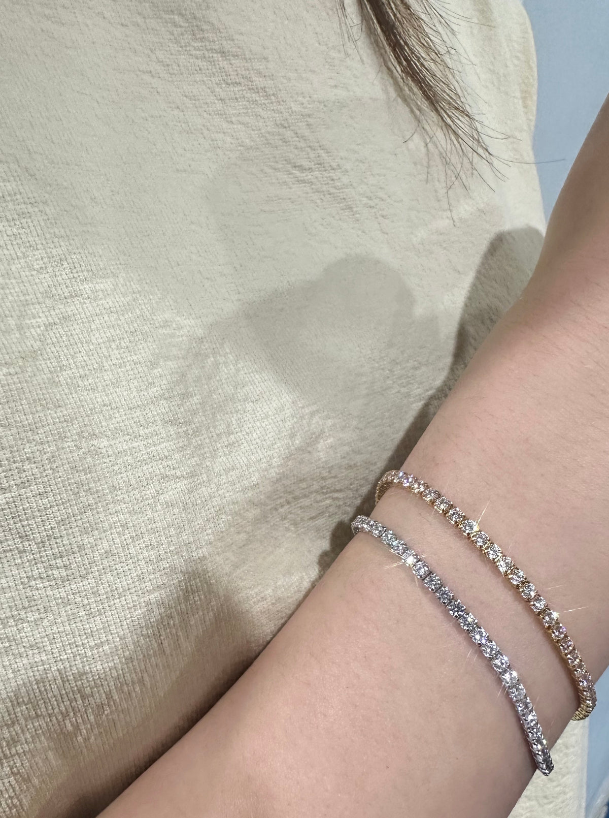 0.05ct Round Stone Tennis Bracelet