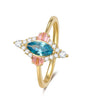 Aquamarine Marquise Halo Ring