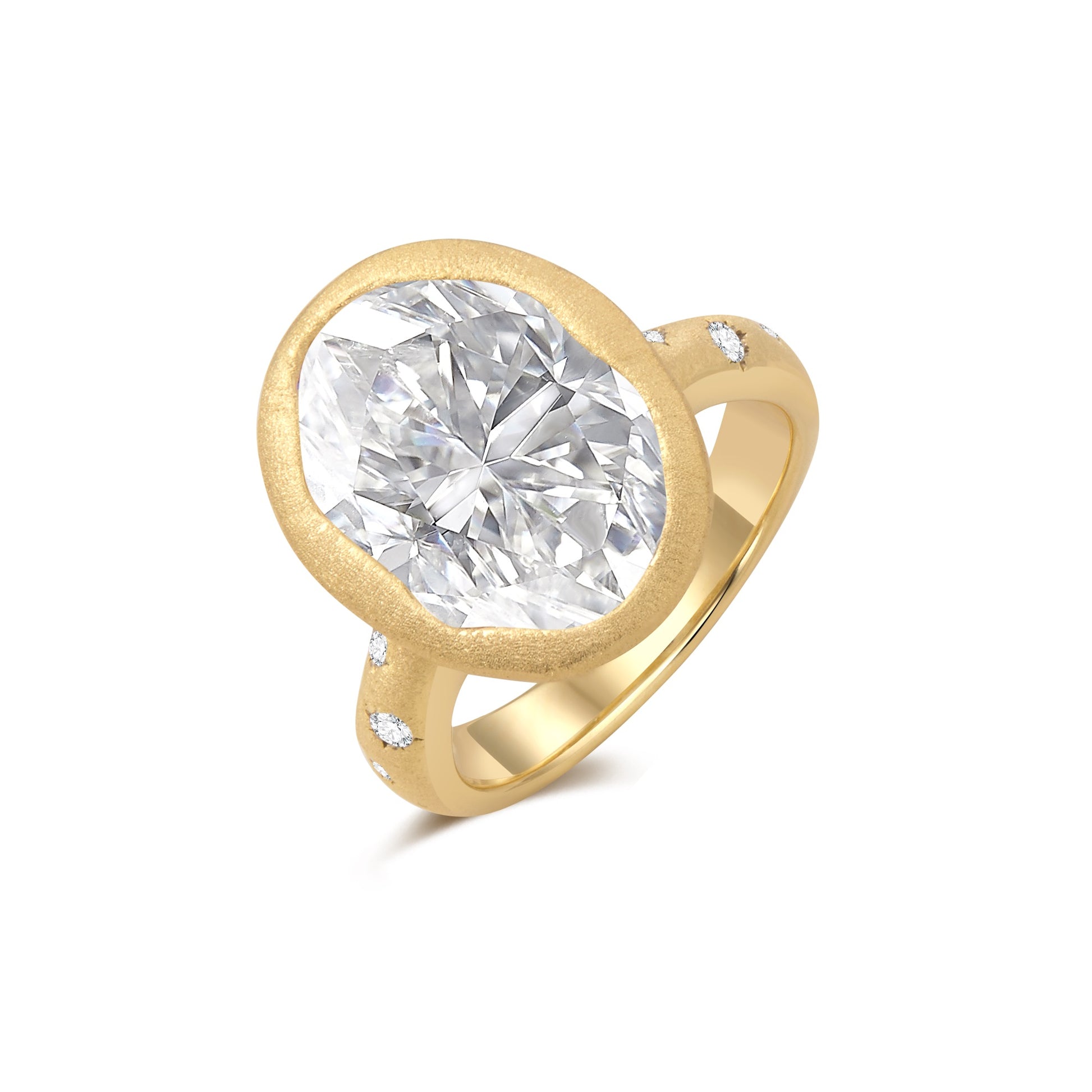 Oval Star Bezel Ring