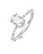 Oval Prong Set Accent Ring