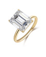 8ct Emerald-Cut Silver Ring