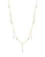 18K Gold Y-Shaped Multi Dangling Pear Lab Diamond Necklace (IGI)