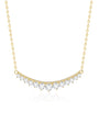 Mixed Cut Curved Necklace