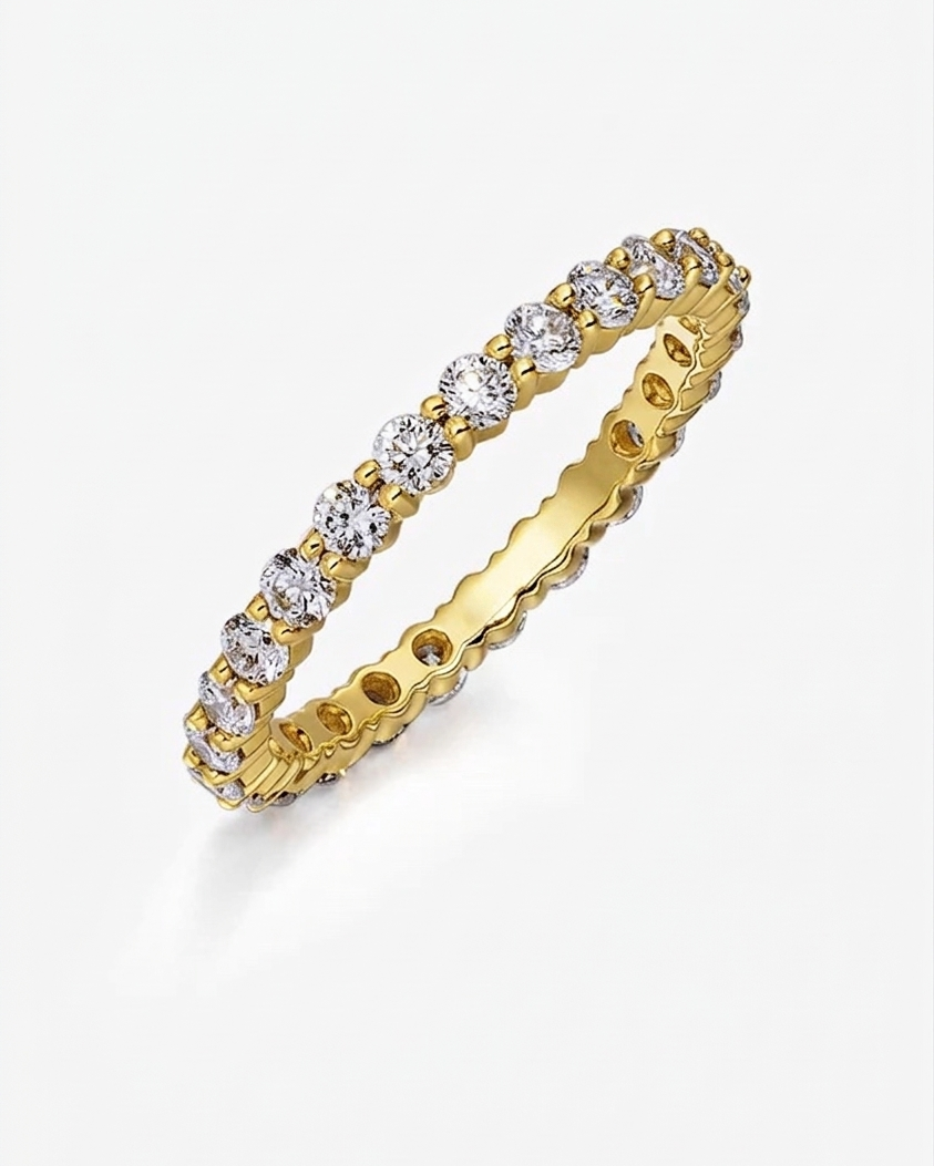 Round Prong Set Eternity Band