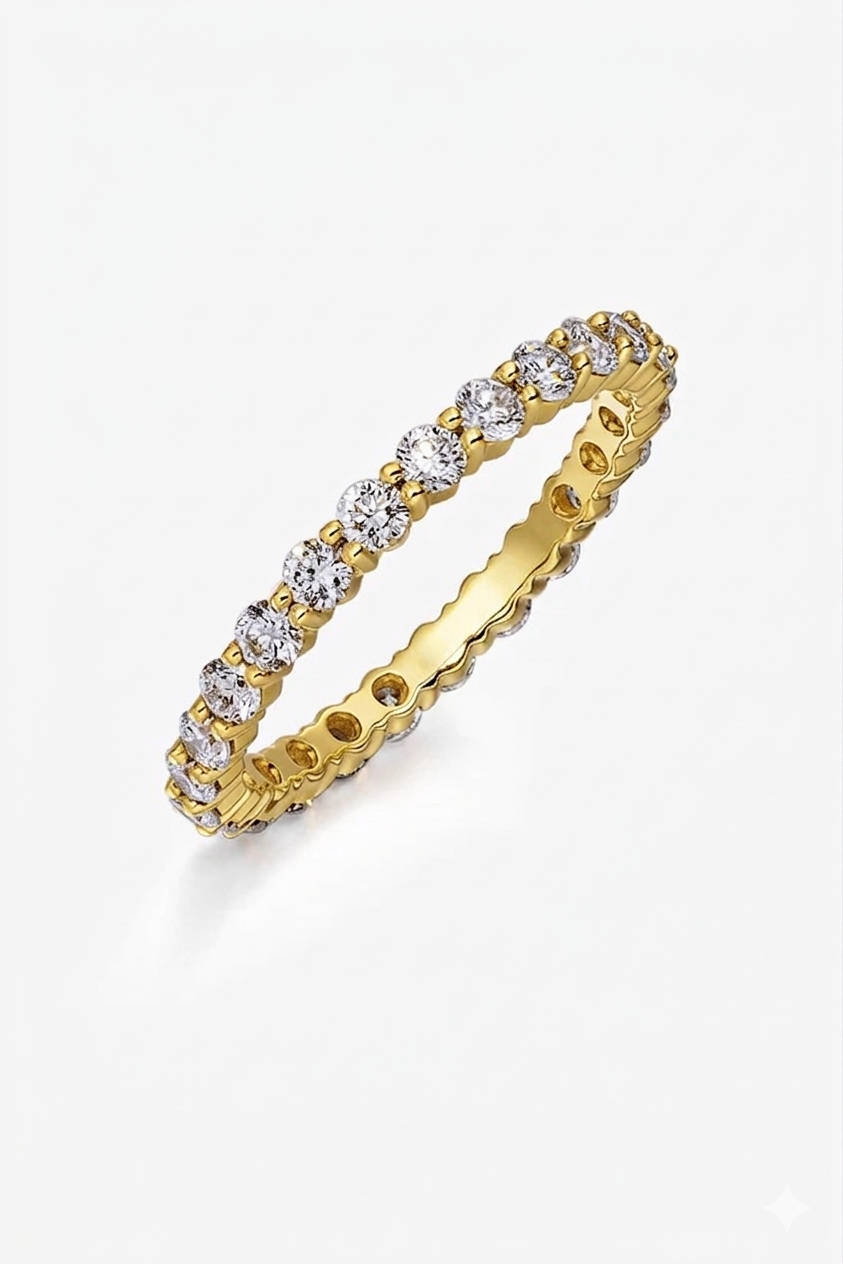Round Prong Set Eternity Band