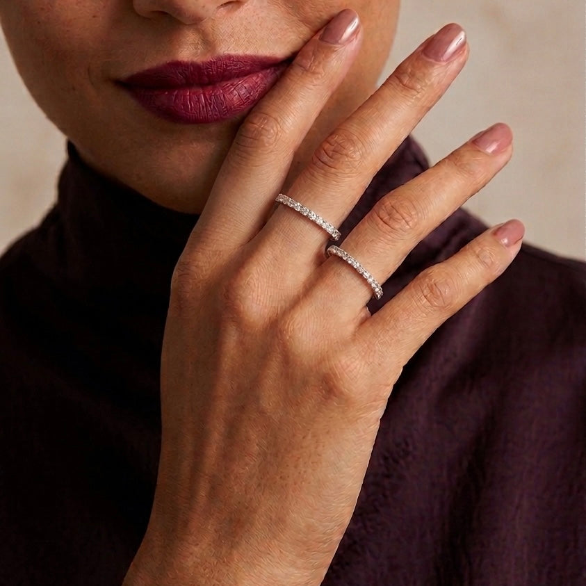 Round Prong Set Eternity Band