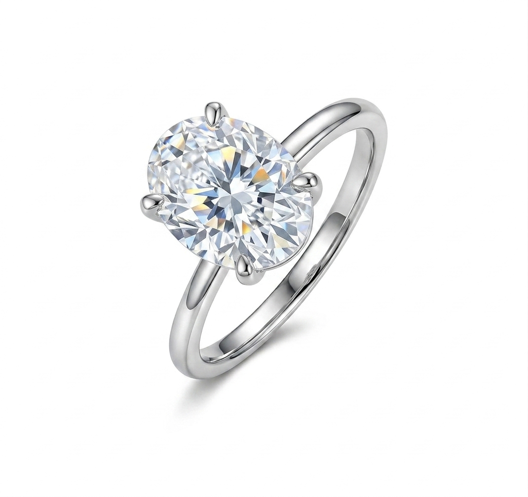 Classic Solitaire Oval cut Diamond Ring (custom)