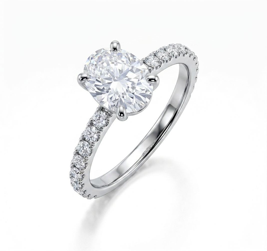 Oval Diamond Pave Ring (custom)