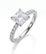 Princess Cut Diamond Pave Ring (custom)