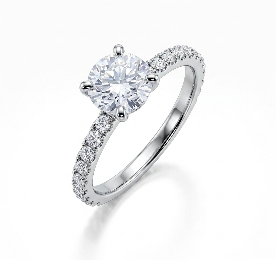 Round Diamond Pave Ring (custom)