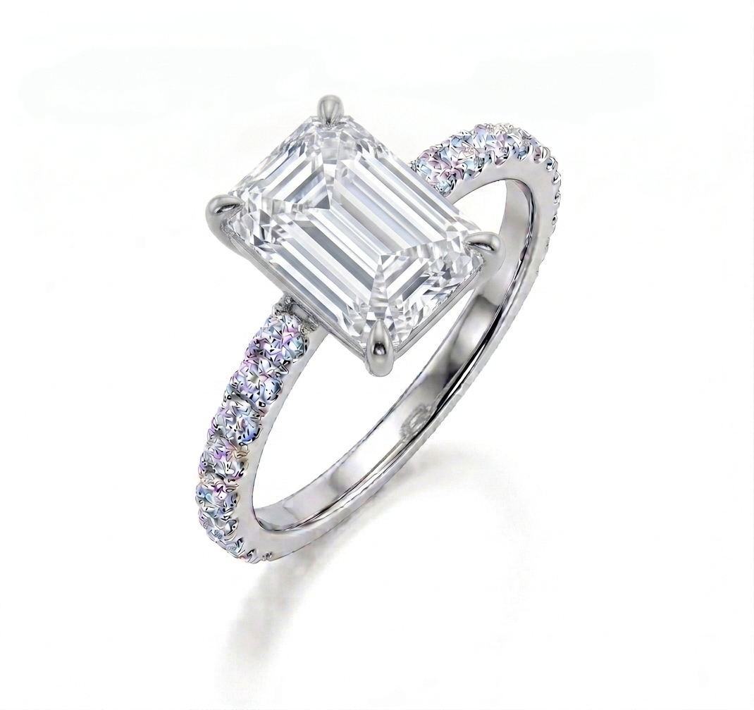 Emerald Diamond Pave Ring (custom)