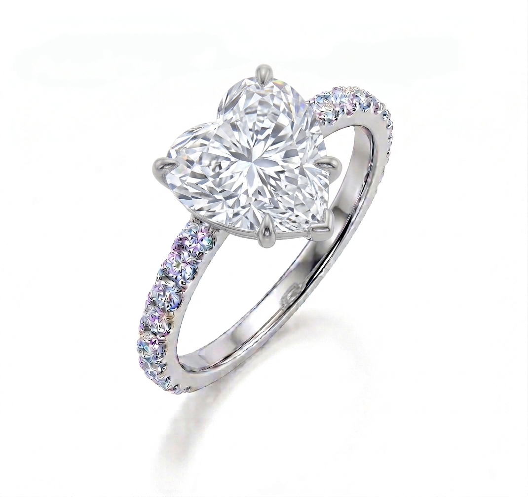 Heart Diamond Pave Ring (custom)