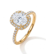 Oval Diamond Halo Pave Ring (custom)