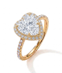 Heart Cut Halo Pave Ring (custom)
