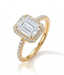 Emerald Cut Halo Pave Ring (custom)