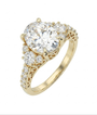 Oval Diamond Accented Gallery Ring (custom)