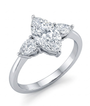 Marquise and Pear Three-Stone Ring (custom)