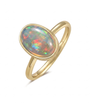 Oval Opal Bezel Solitaire Ring (custom)