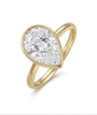 Pear Diamond Bezel Solitaire Ring (custom)