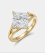 Princess Cut Split-Shank Solitaire Ring (custom)