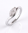 Marquise Bypass Half-Bezel Solitaire Ring (custom)