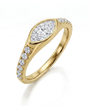 Marquise Diamond Bezel Set Pave Ring (custom)