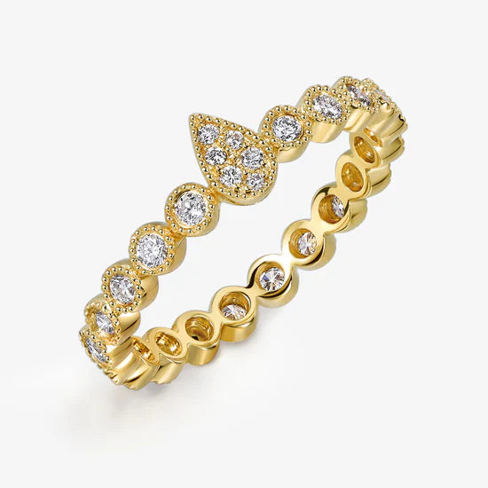 Vintage Pear Milgrain Ring