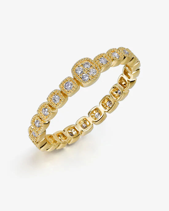 Vintage Square Milgrain Band